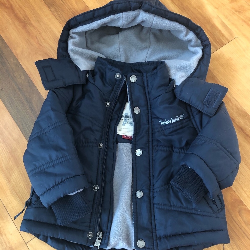 Timberland 6-9 month navy blue jacket